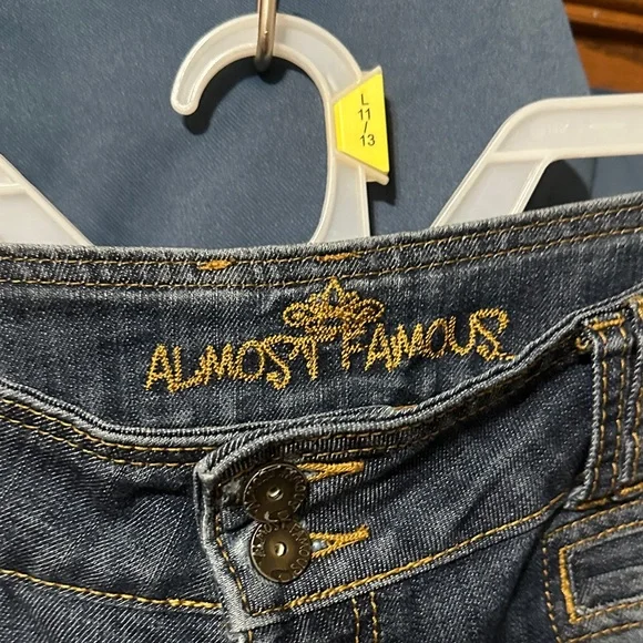 Almost Famous Distressed Blue Flare Jeans - Picture 2 of 3